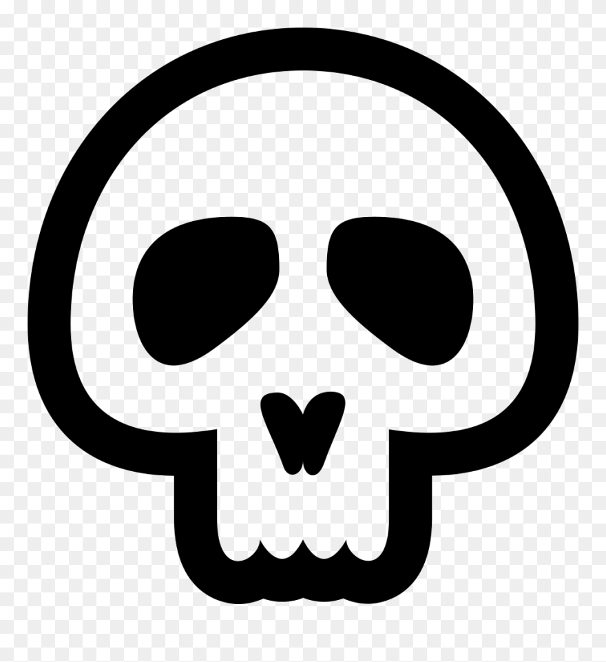 Skull Bones - Skull Symbol Black And White Clipart