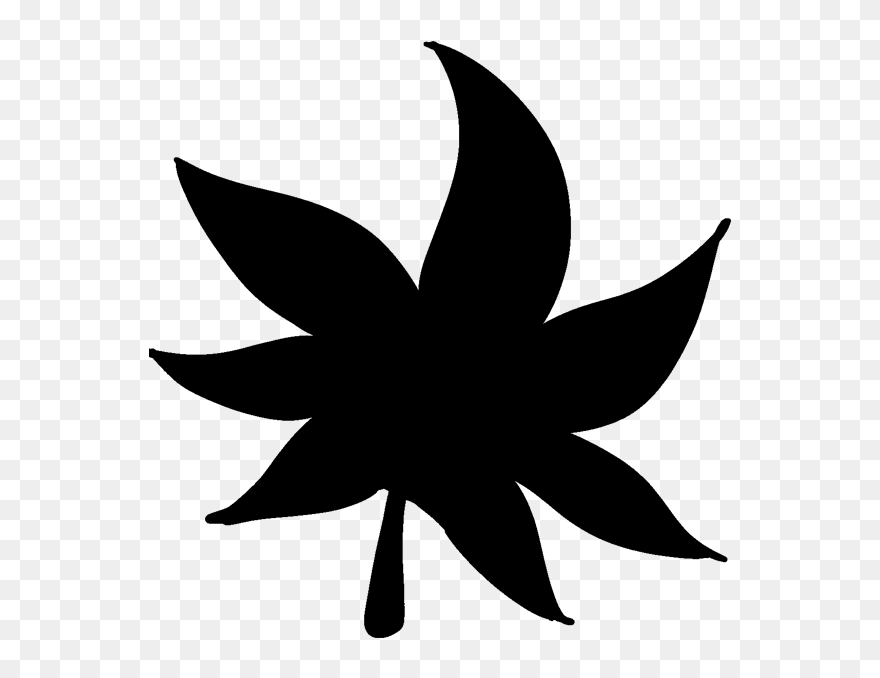 Clip Art Leaf Flower Silhouette Tree - Illustration - Png Download
