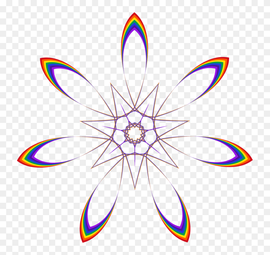 Transparent Rainbow Flower Clipart - Flowers And Rainbow Clip Art - Png Download