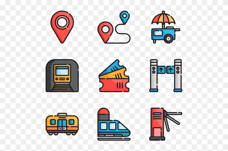 Modern Railway Station - Station Train Station Icon Clipart