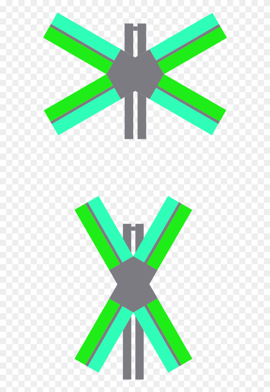 Large Train Crossing Signals 1 Clipart