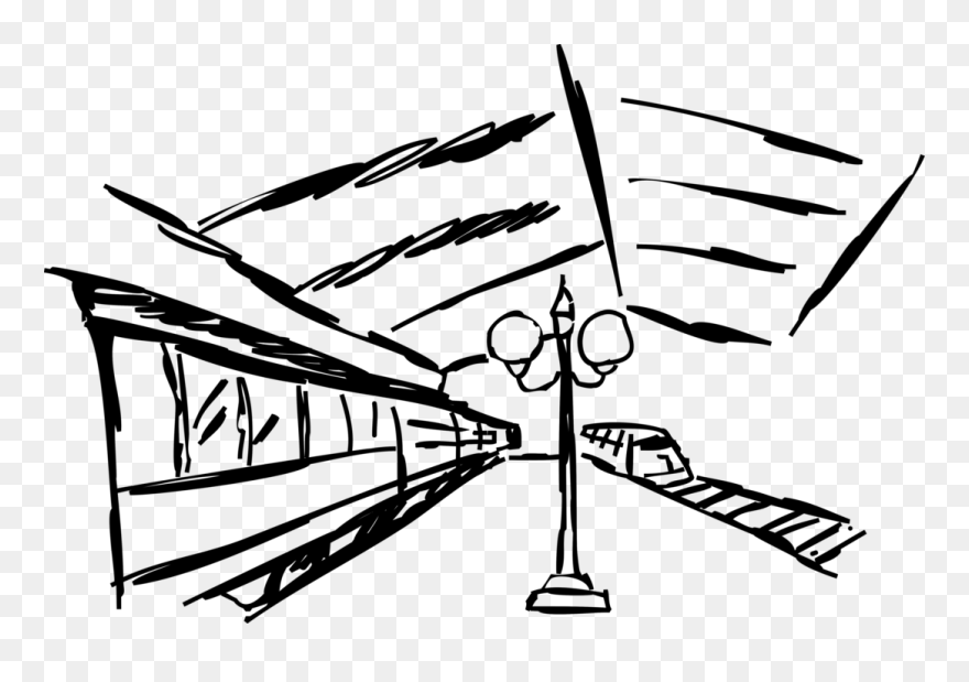 Train Or Subway Station Loading Platform - Clip Art - Png Download