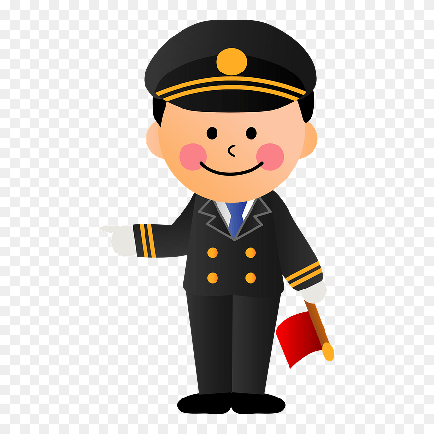 Station Employee Clipart - 駅員 イラスト - Png Download
