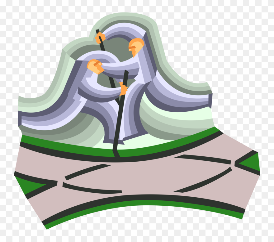 Vector Illustration Of Men Move Railroad Switch To - Conflicto En Las Organizaciones Clipart