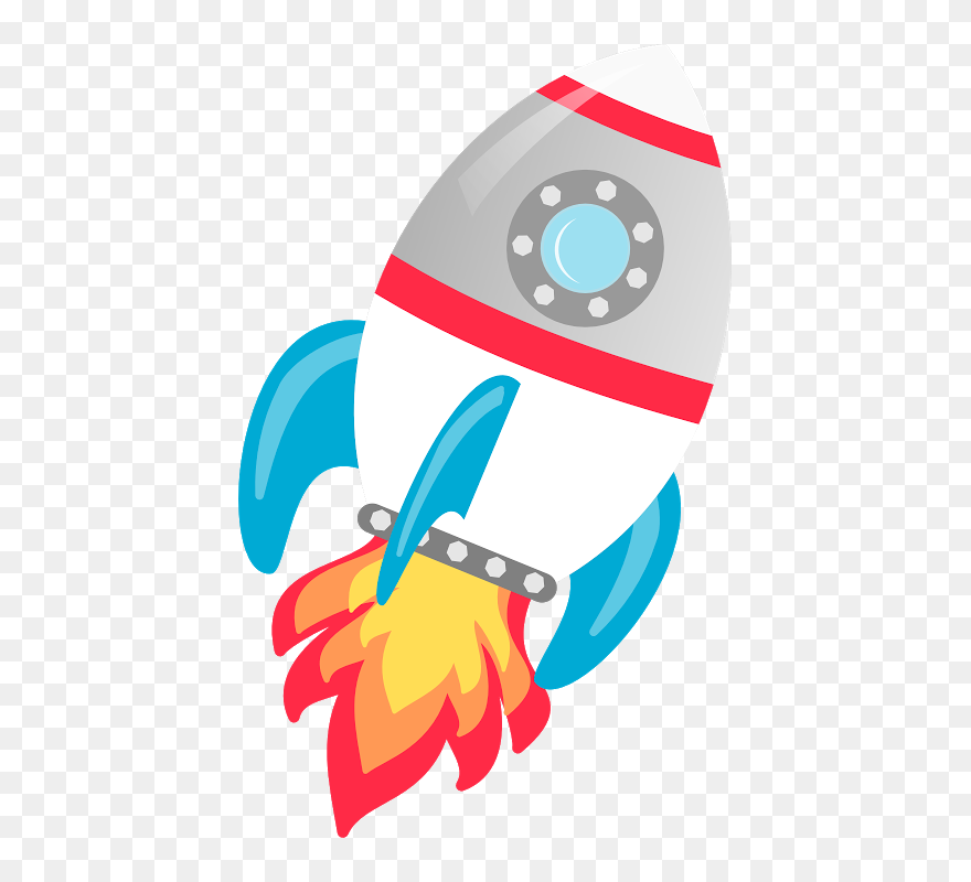Vector Spaces Space Background - Cohete Astronauta Dibujo Clipart