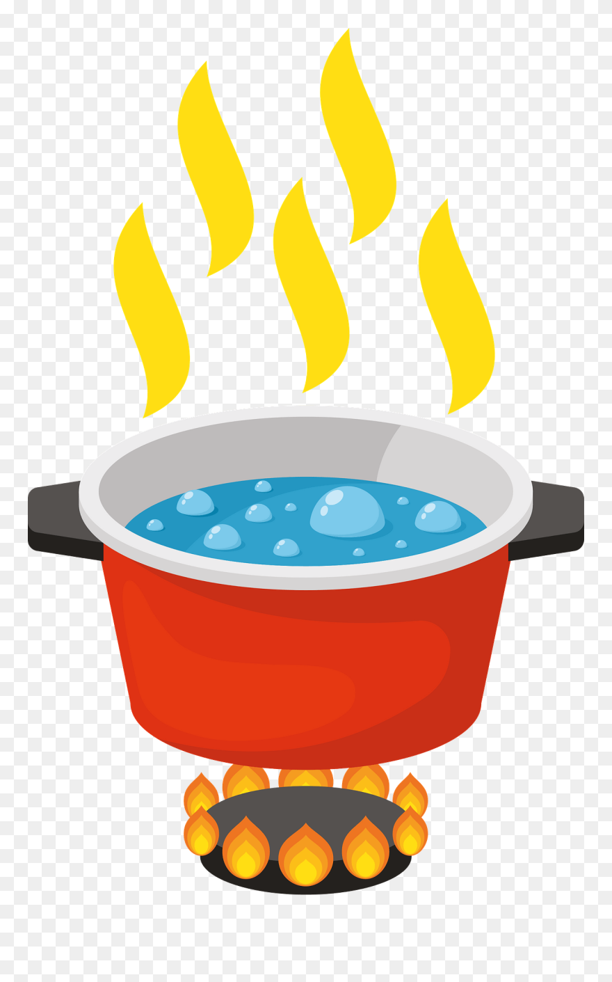 Gambar Air Mendidih Dalam Panci Clipart