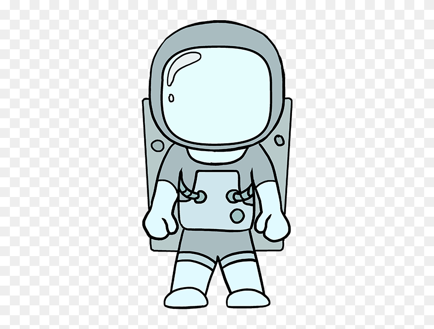 How To Draw An Astronaut - Drawing Of A Astronaut Clipart