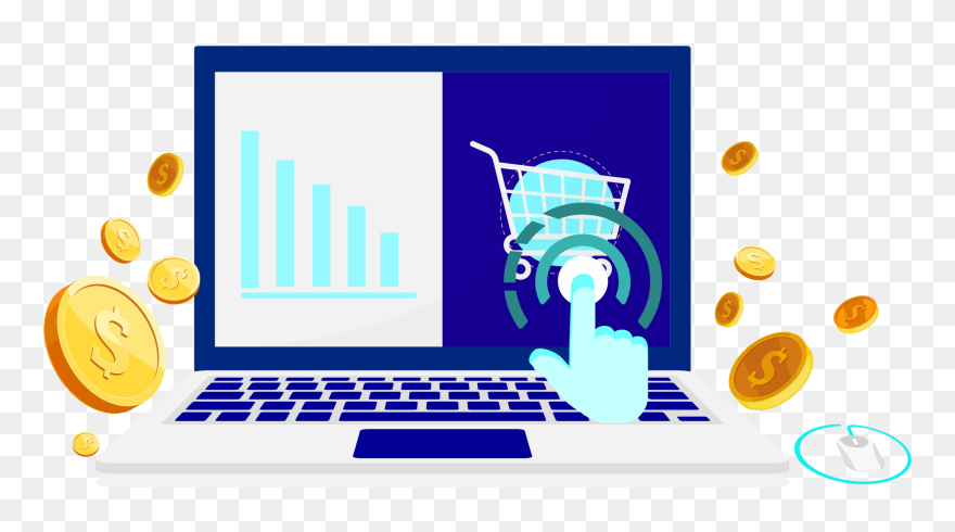 Market Place Marketing & Management - Online Shopping Clipart