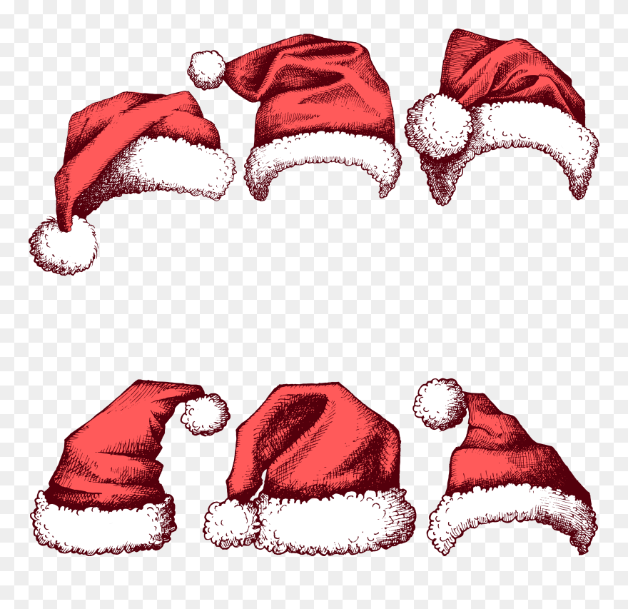 Santa Claus Christmas Hat New Year - Santa Claus Hat Paint Clipart