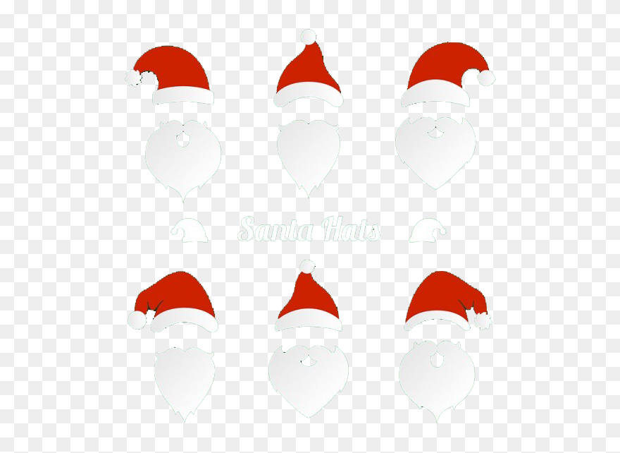 Santa Claus Christmas Beard Hat - Christmas Day Clipart