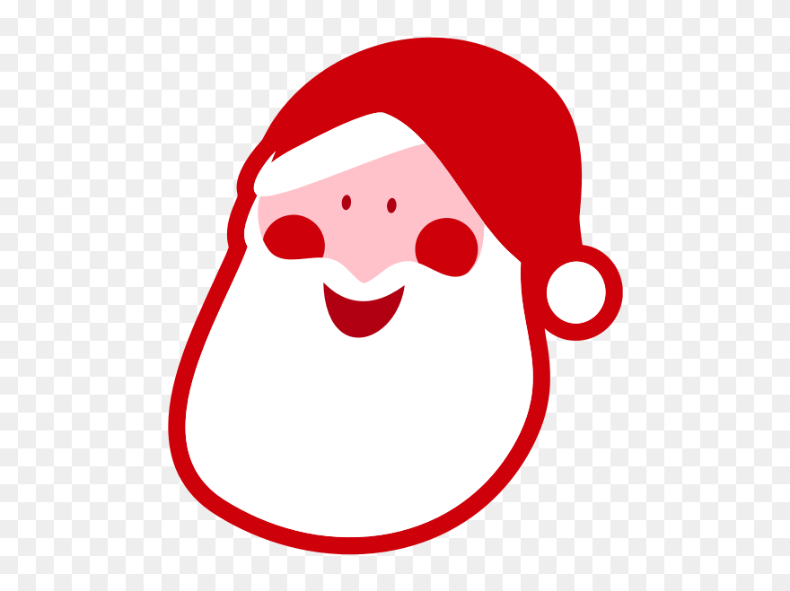 Santa"s Head Sketch - Santa Claus Head Png Clipart