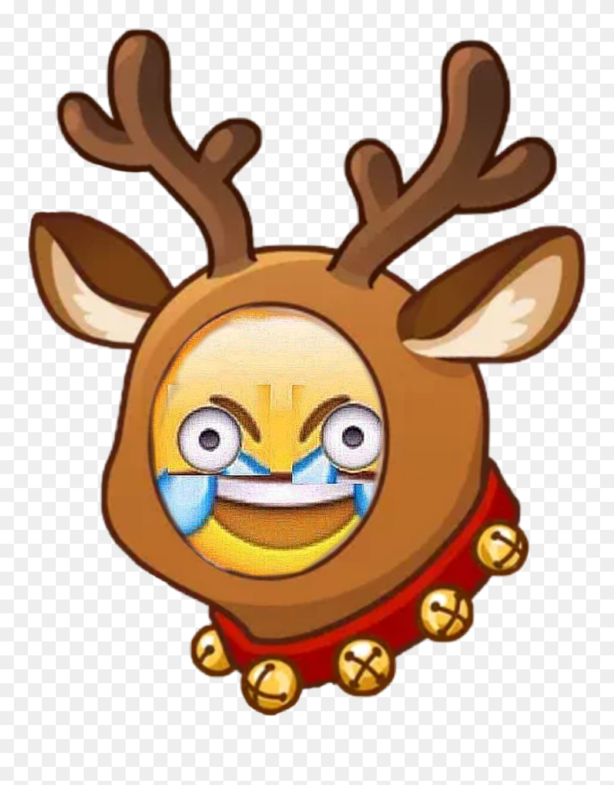 Transparent Christmas Emoji Png - Reindeer Bitmoji Clipart