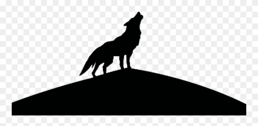 Gray Wolf Silhouette Clipart