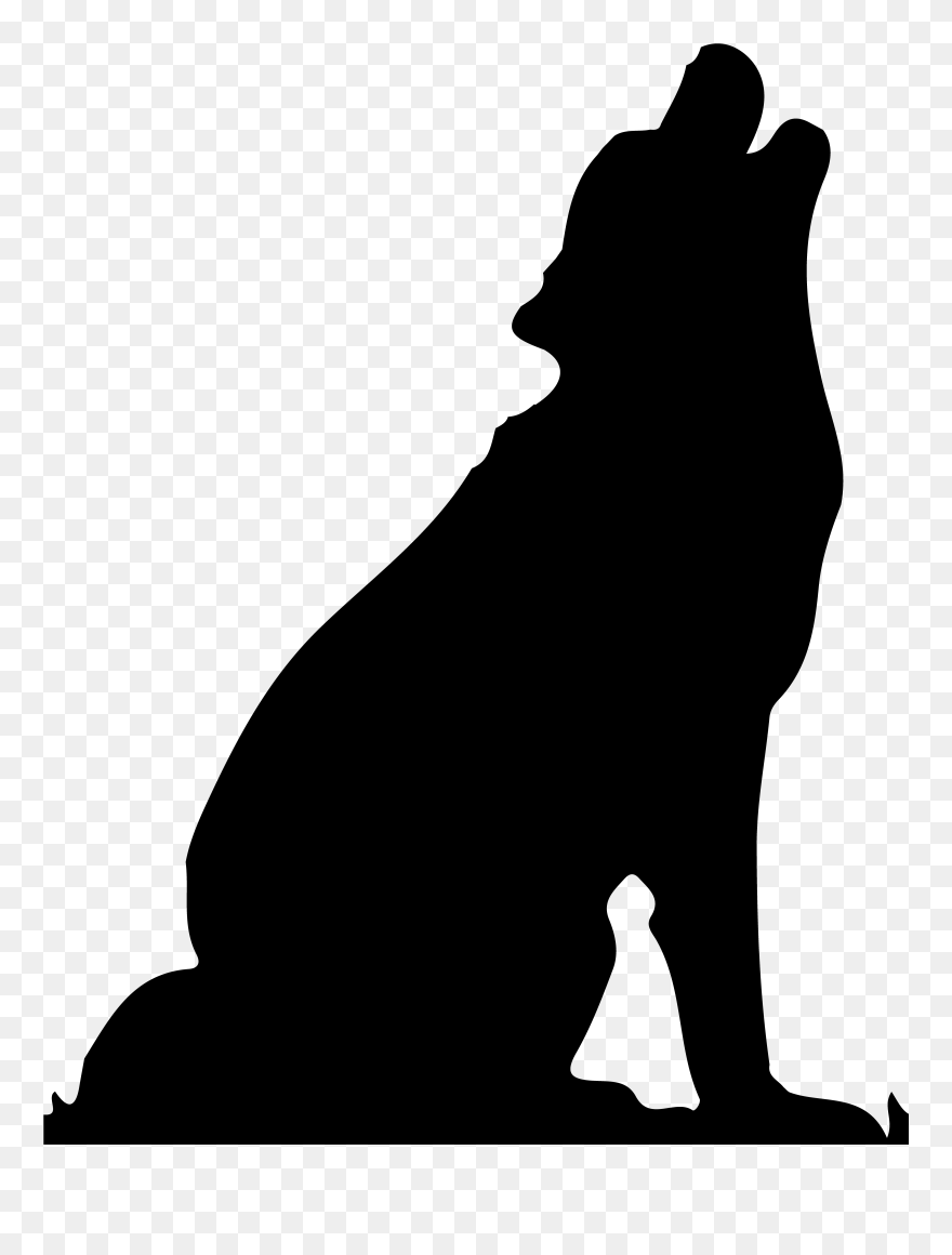 Gray Wolf Silhouette Black Wolf Clipart