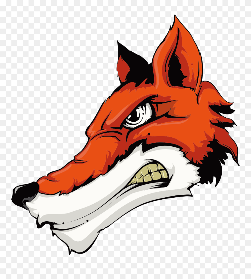 Dog Cartoon Fox Illustration - Head Dog Vektor Png Clipart