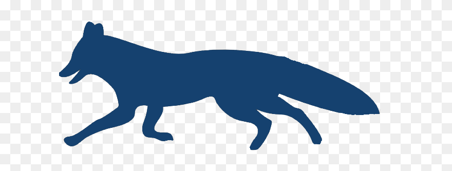 Red Fox Fauna Wildlife Silhouette Clip Art - Clip Art - Png Download