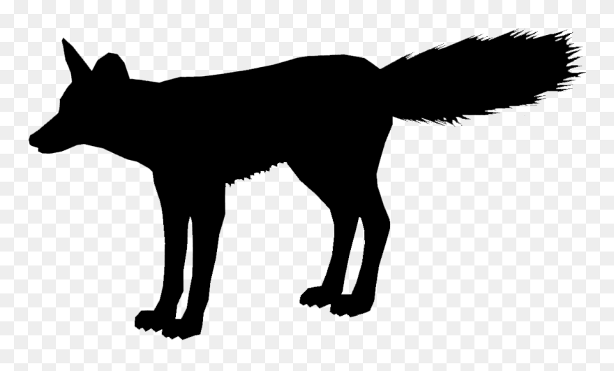 Red Fox Fauna Silhouette Black M - Portable Network Graphics Clipart