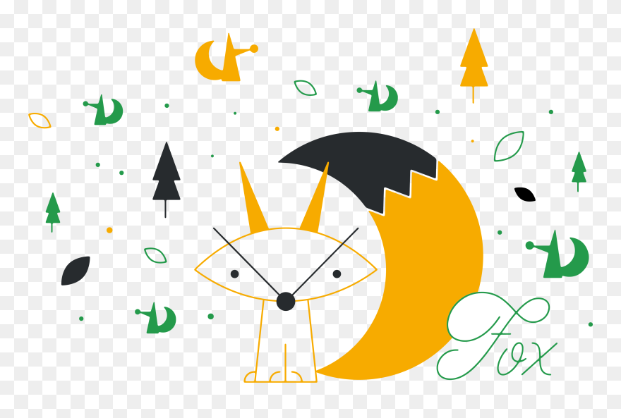 Cartoon Fox Silhouette Clipart