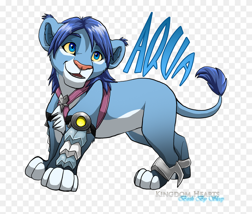 Aqua Lion Cub Par Nightrizer D36pth5 - Kingdom Hearts 3 Lion Clipart