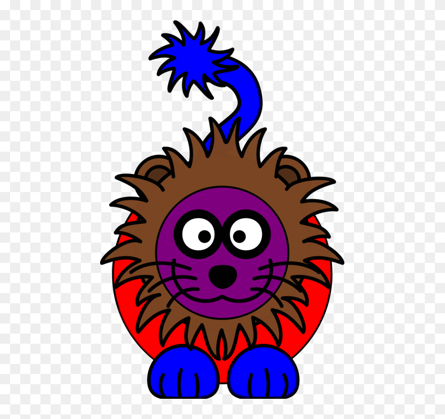 Art,flower,leaf - Cartoon Clipart Lion Animals - Png Download