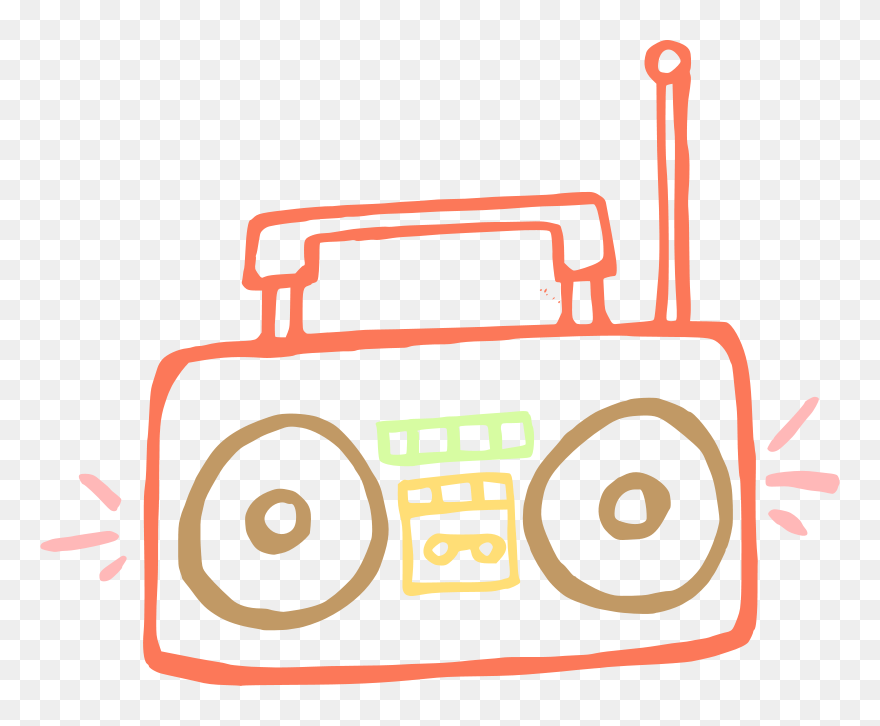 Boombox Linda Kim 01 - Stereo Clipart - Png Download