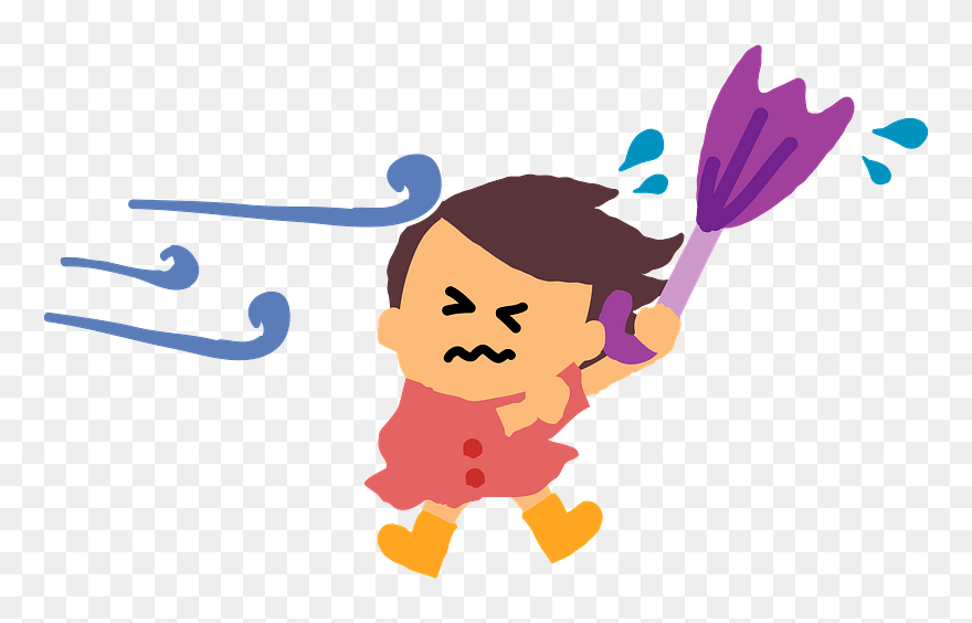 Strong Wind Typhoon Clipart - Illustration - Png Download