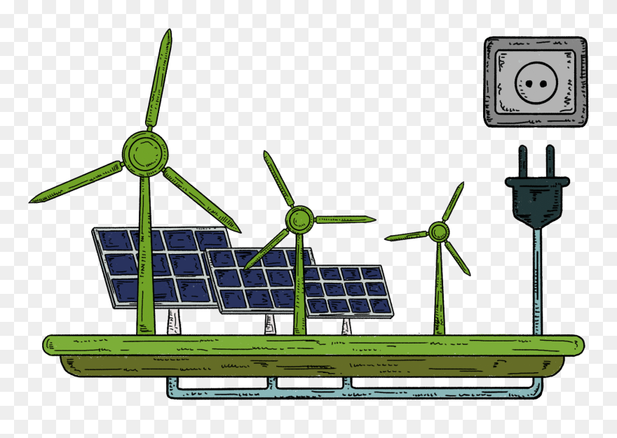 Windmills Vector Clipart