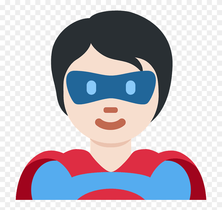 Superhero Emoji Clipart - Cartoon - Png Download