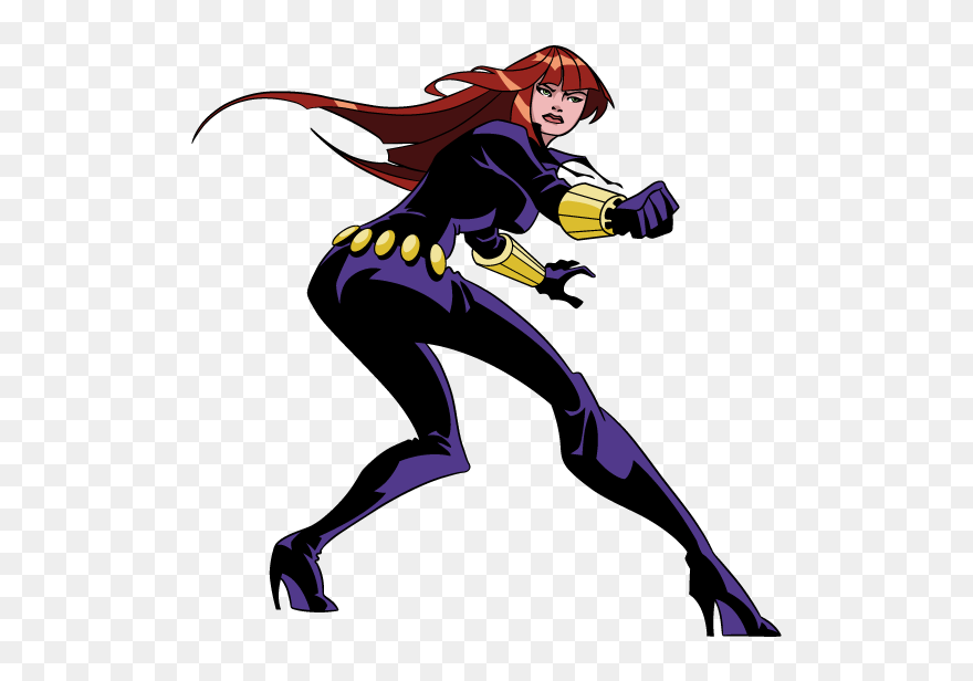 Avengers Black Widow Cartoon - Avengers Earth's Mightiest Heroes Black Widow Clipart