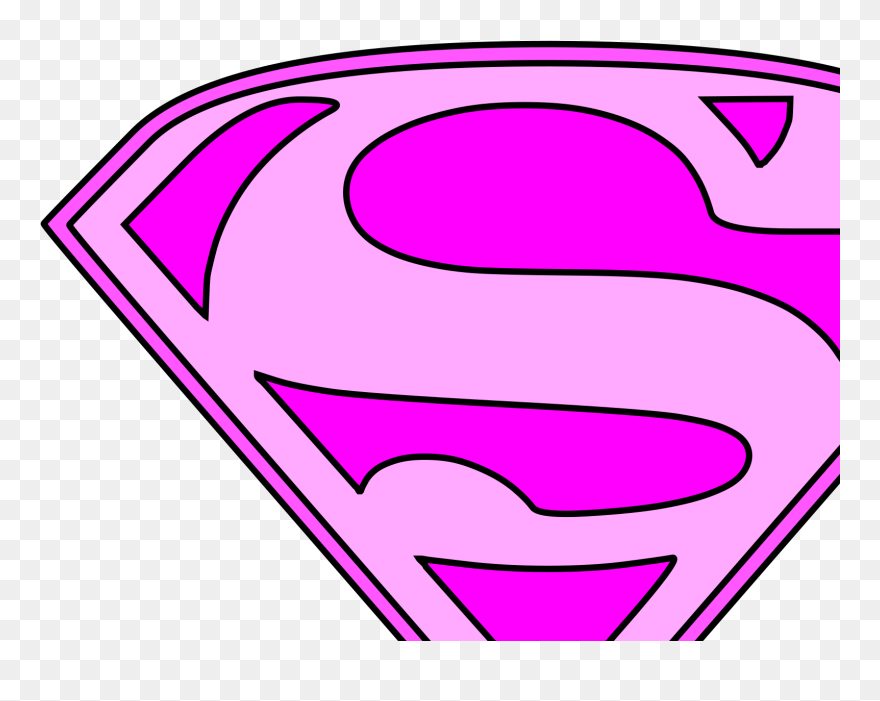 Superman Logo Pink And Purple Clipart