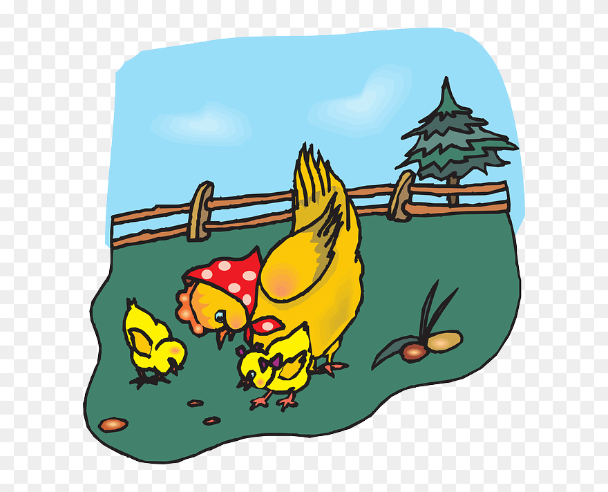 Hens With Chicks - Chicken Clip Art - Png Download