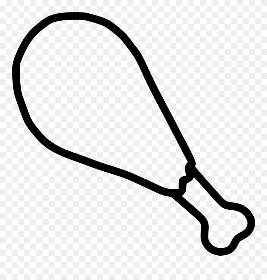Chicken Leg - Chicken Leg Drawing Easy Clipart