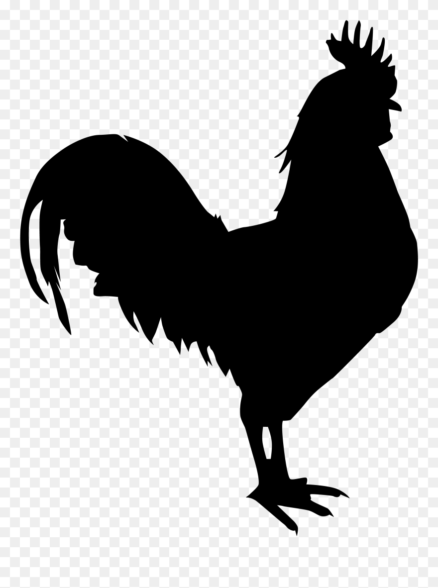 Transparent Rooster Clipart - Silhouette Transparent Rooster Png