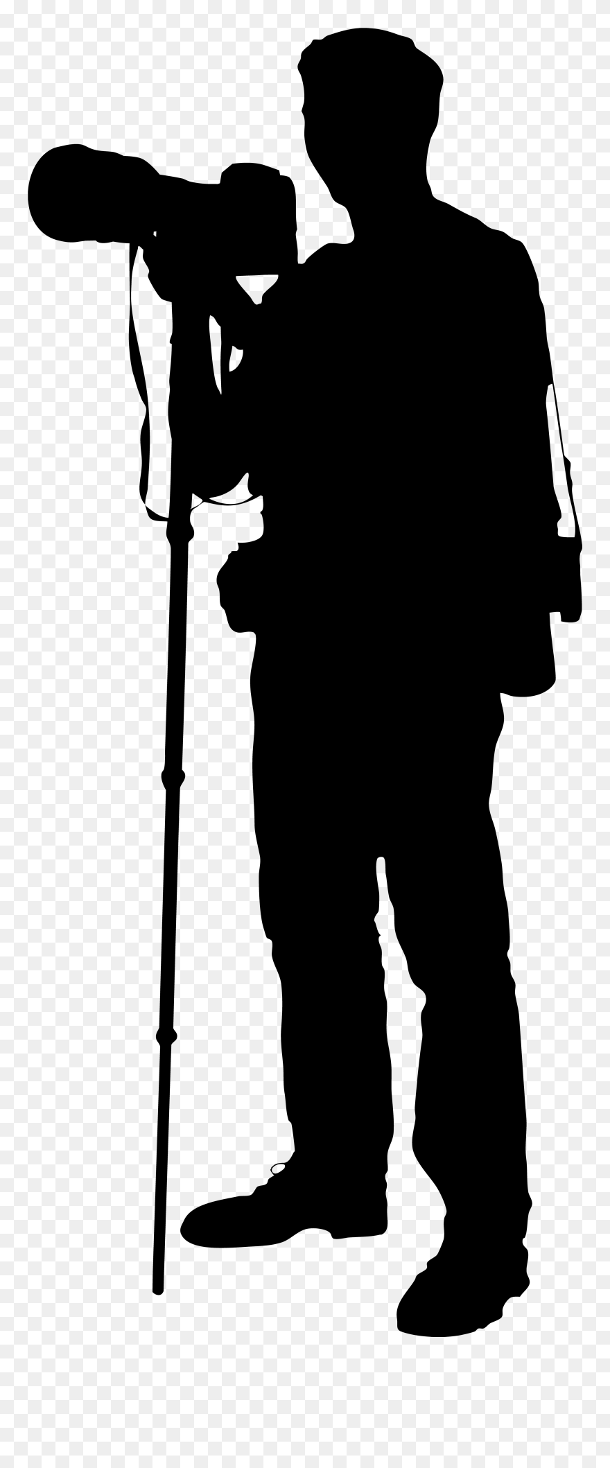 Photographer Photography Silhouette Clip Art - Silhouette Photographer Png Transparent Png