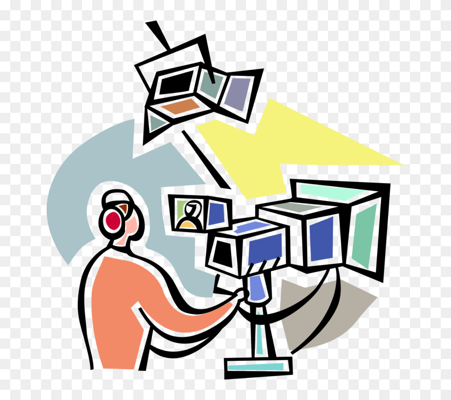 Vector Television Tv Show - Tv Show Camera Clip Art - Png Download