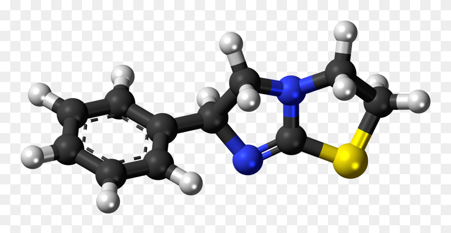 Ball And Stick Model Of The Levamisole Molecule - 3d Structure Of Urea Clipart