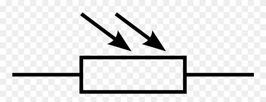 Light-dependent Resistor Schematic Symbol - Light Dependent Resistor Symbol Clipart