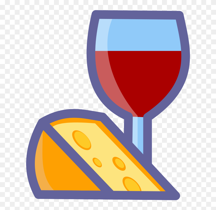 Vino E Formaggio - Transparent Wine And Cheese Clipart - Png Download