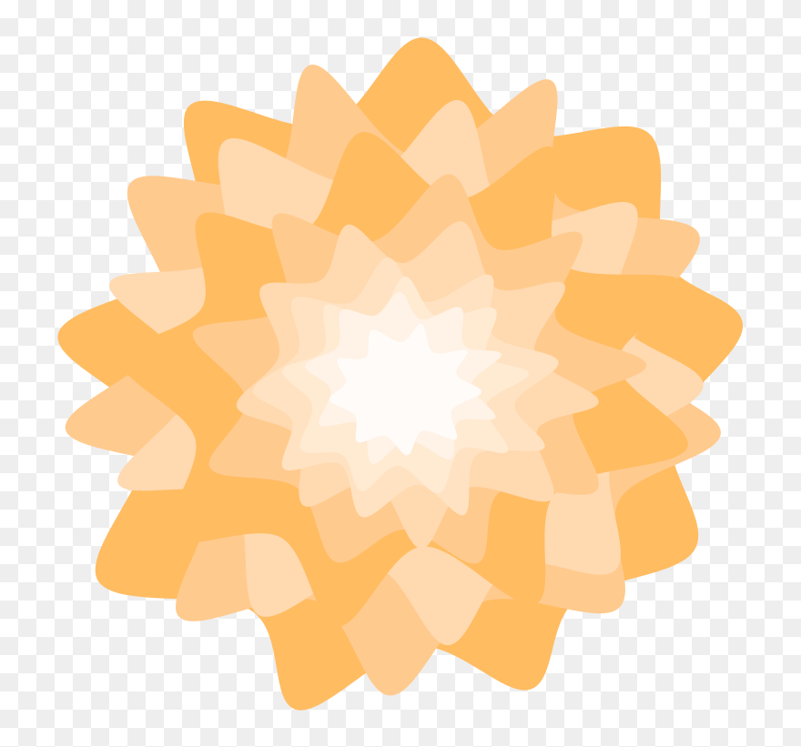 Orange Flower - Illustration Clipart