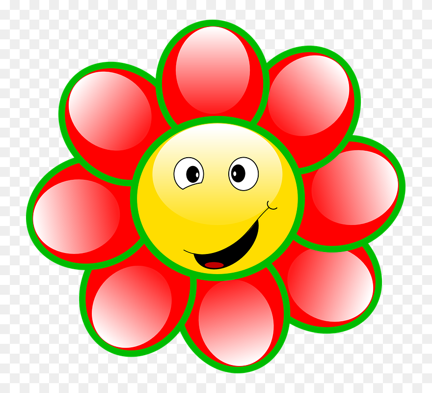 Smiley Flower Face - Smiley Flower Clipart