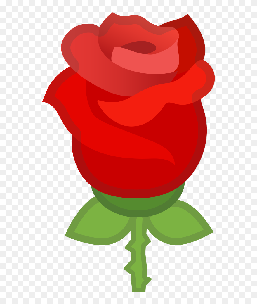 Red,rose,cartoon,clip Art,illustration,rose Roses,rose - Emoji Rosa - Png Download