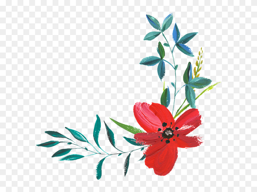 Hand Painted Flowers Png Clipart