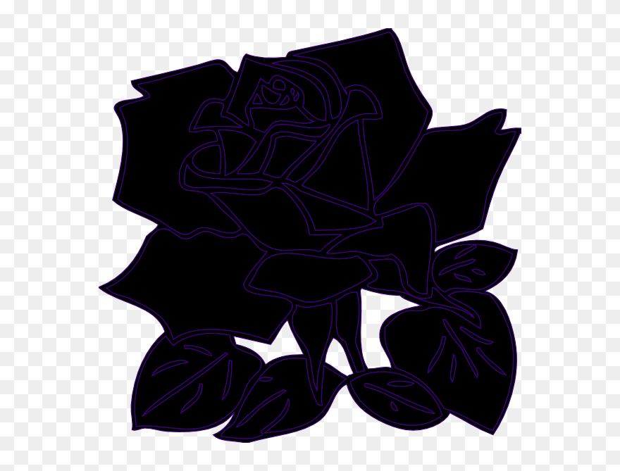 Bunga Mawar Ungu Animasi Clipart