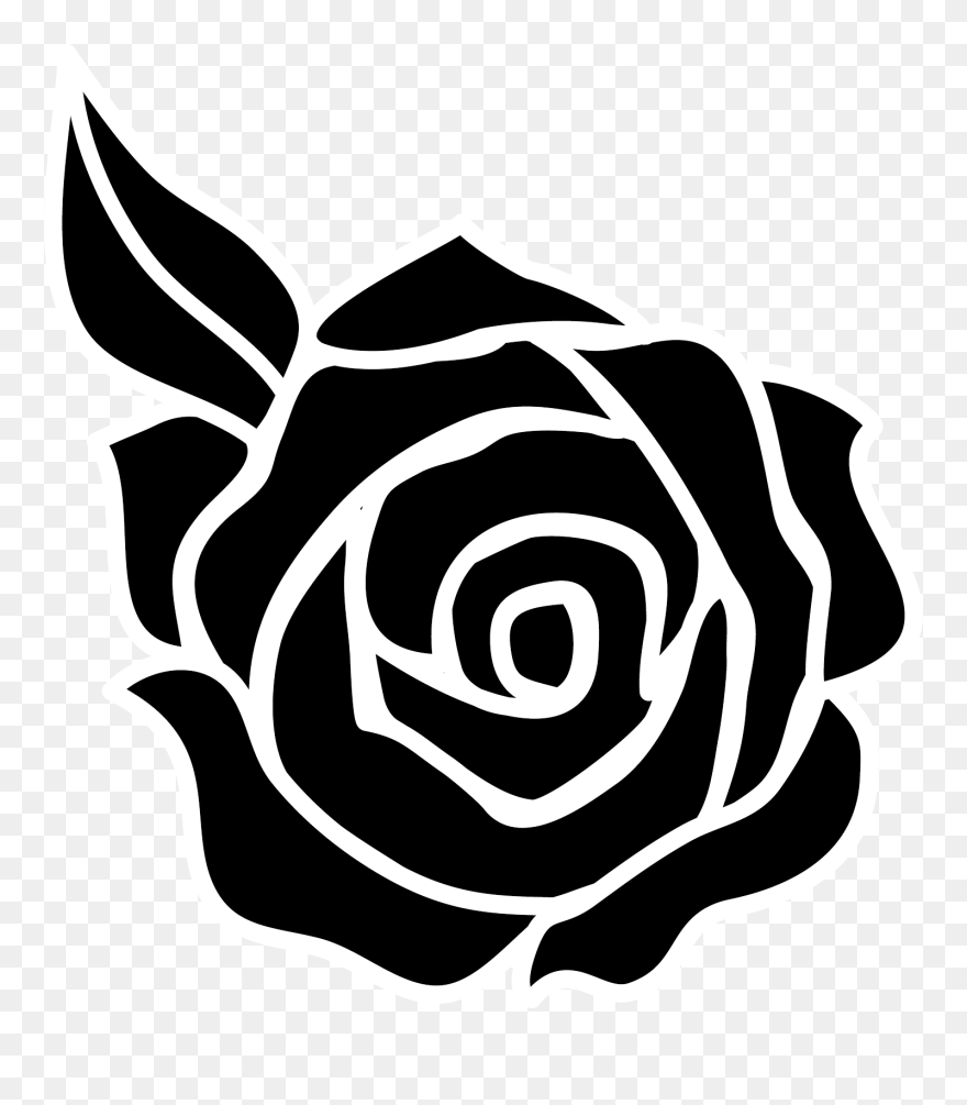 Altar Flower Clipart Black And White Black And White - Rose Black And White Clipart - Png Download