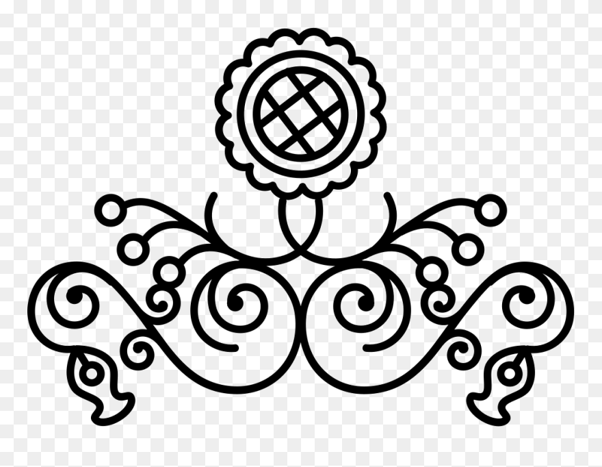 Vines Svg Line Drawing - Curves Design Vector Hd Clipart