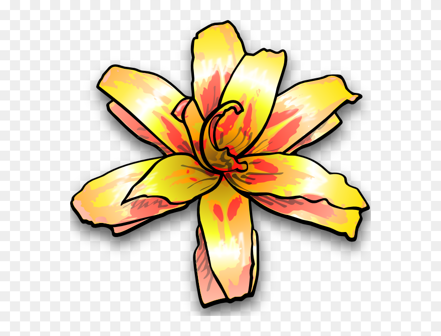 Yellow Flower Svg Clip Arts - Yellow Flower Clip Art - Png Download