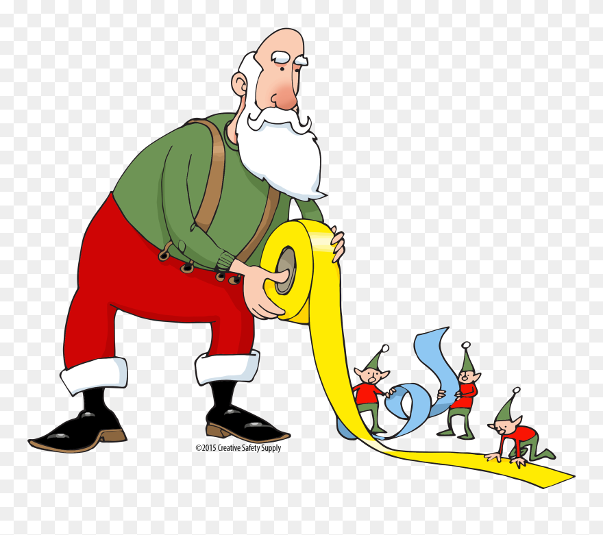 Safe Clipart Workplace Safety - Santa Safety Workplace - Png Download