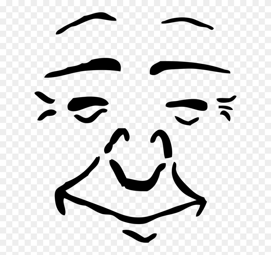 Line Art,head,art - Contentment Png Clipart
