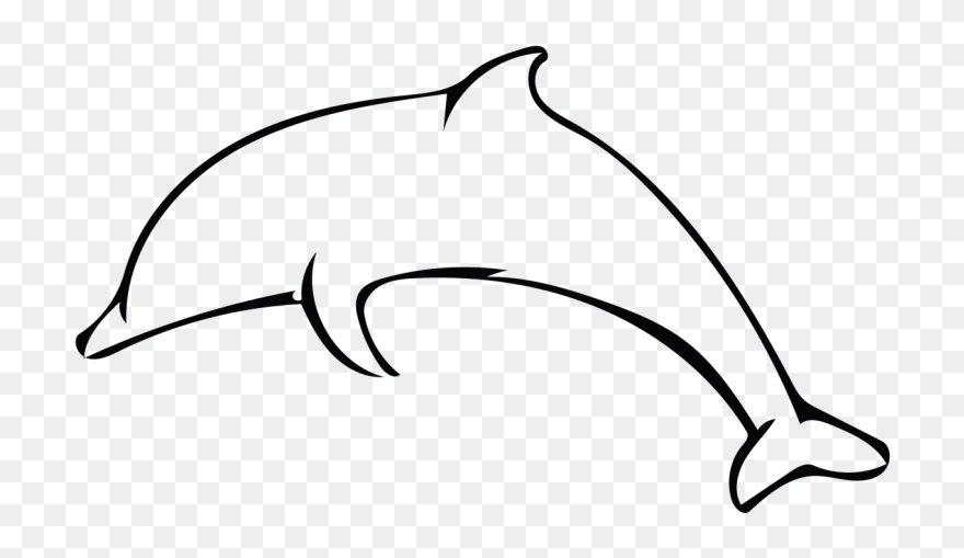 Savvy Skillshare Projects - Dolphin Outline Black And White Clipart