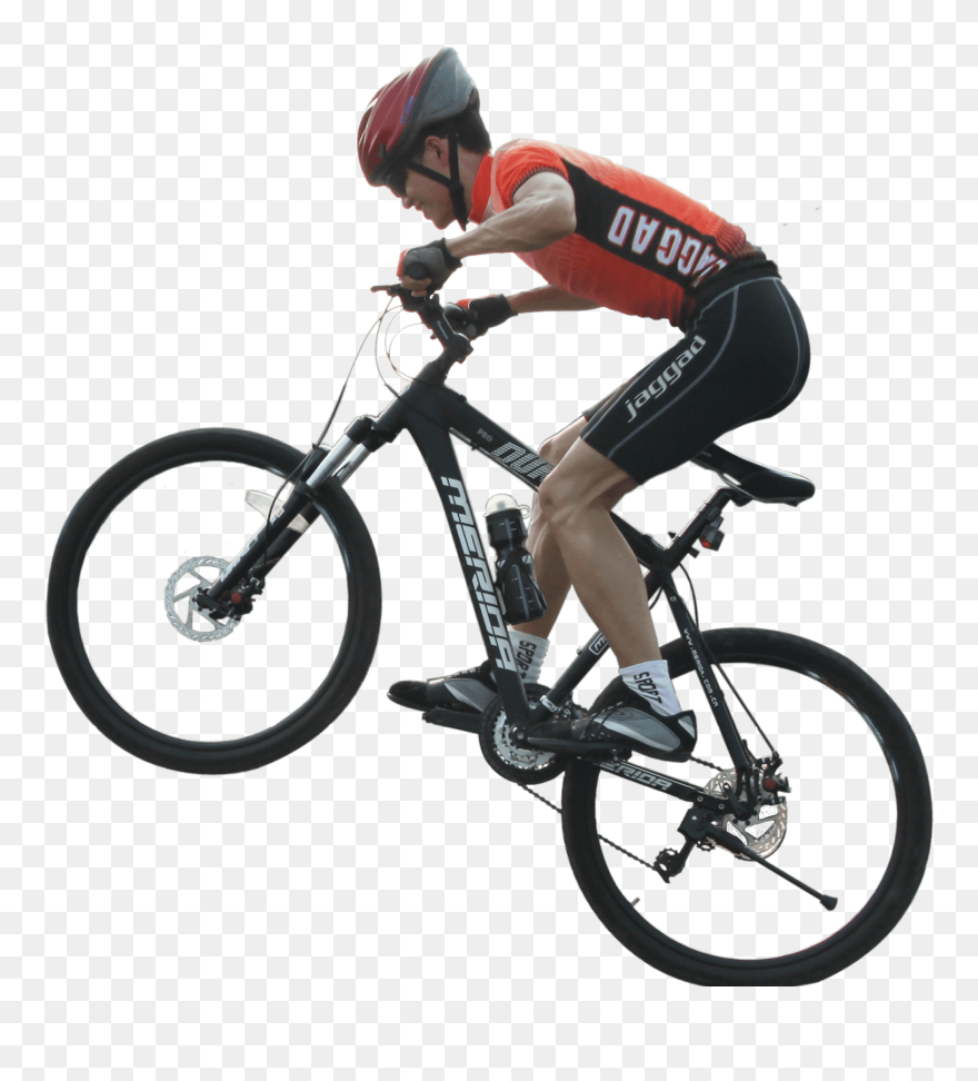 Transparent Mountain Bike Clip Art - Bike Man Png